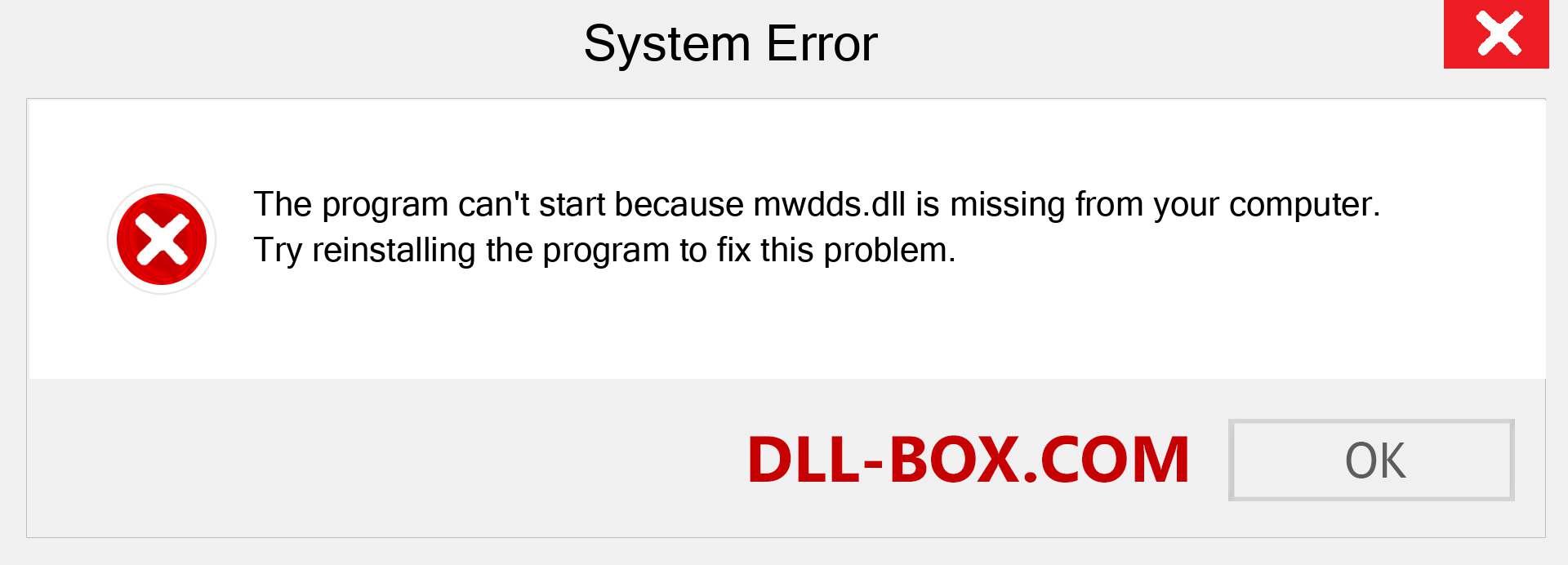  mwdds.dll file is missing?. Download for Windows 7, 8, 10 - Fix  mwdds dll Missing Error on Windows, photos, images